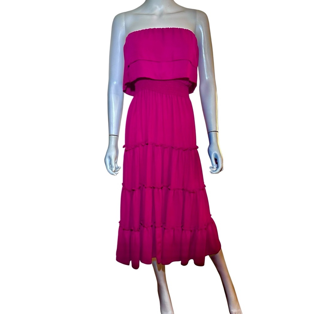 1. State | Tiered Ruffle Strapless Dress